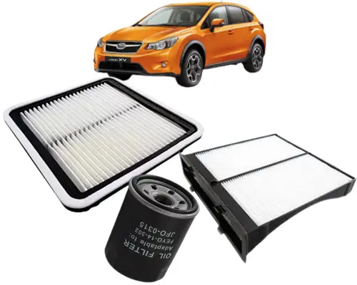 KIT FILTRO SUBARU XV 2.0 16V GASOLINA APOS 2012 16546AA10A 72880FG000 15208AA130A JP000997 JP002402 JP003515