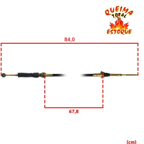 CABO SELETOR MUDANCA OLHAU PARAFUSO 84cm EFFA TOWNER AC17030006 JP001314