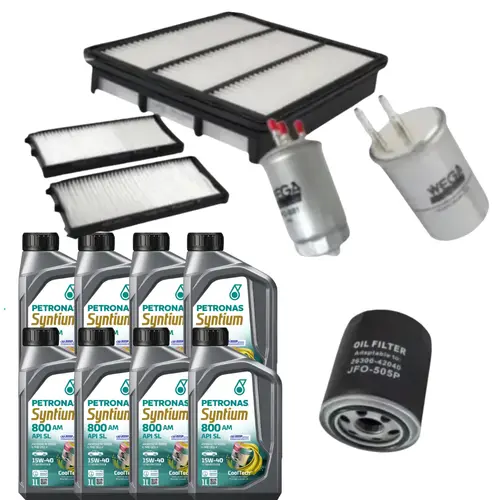 KIT FILTRO + OLEO MOTOR HYUNDAI TERRACAN 2.9 Crdi DIESEL APOS 2001