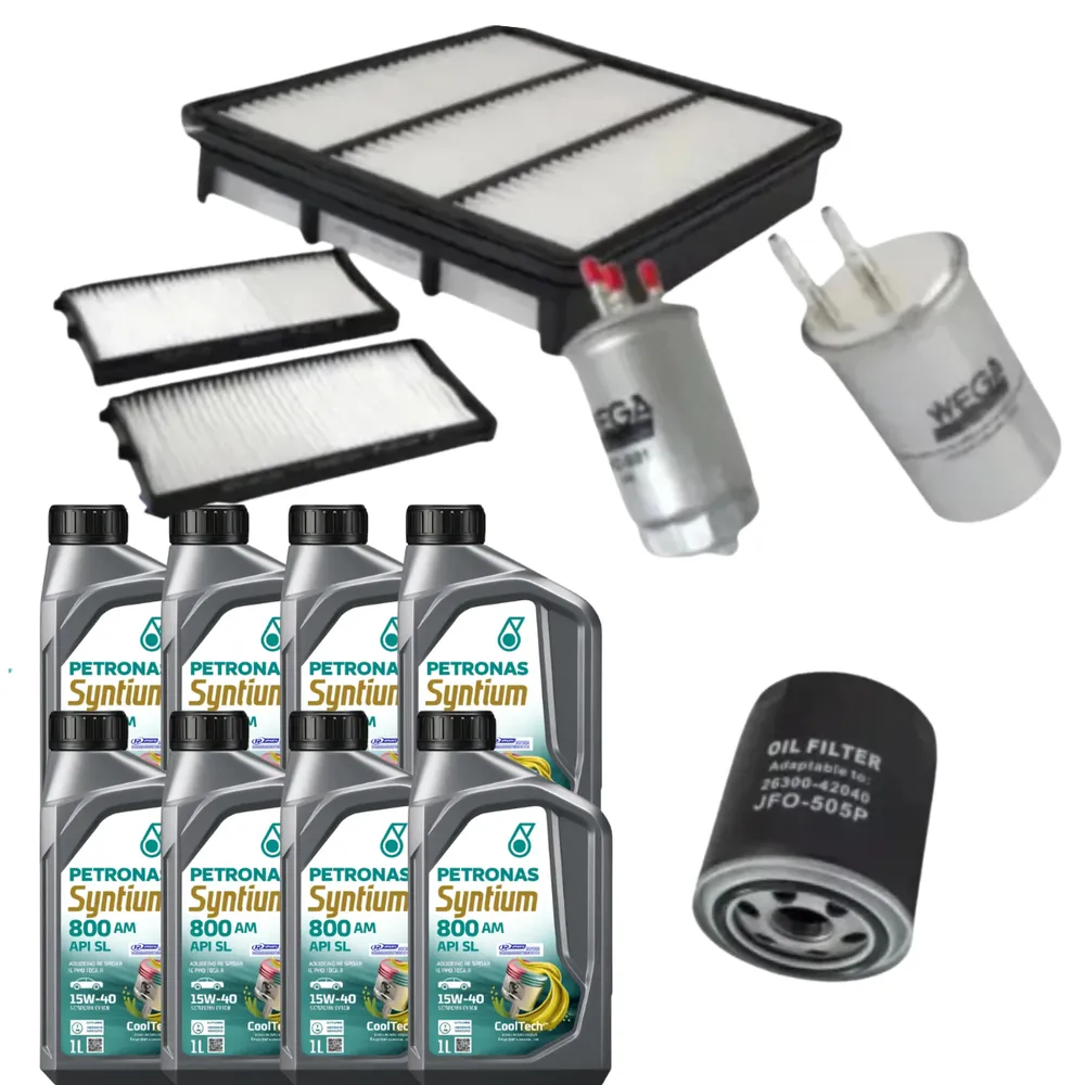 KIT FILTRO + OLEO MOTOR HYUNDAI TERRACAN 2.9 Crdi DIESEL APOS 2001