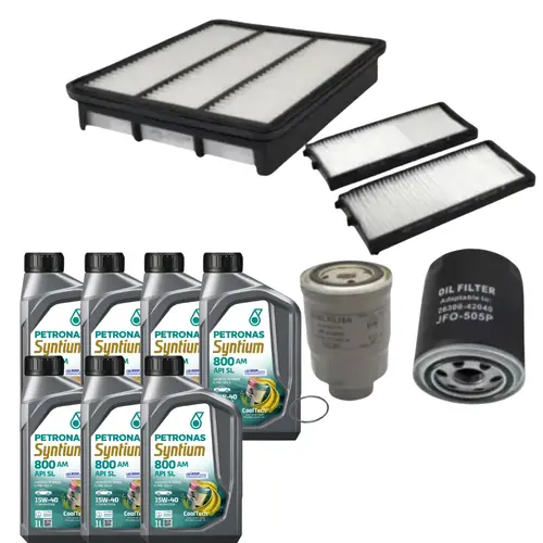 KIT FILTRO + OLEO MOTOR HYUNDAI TERRACAN 2.5 GL TURBO DIESEL APOS 2003