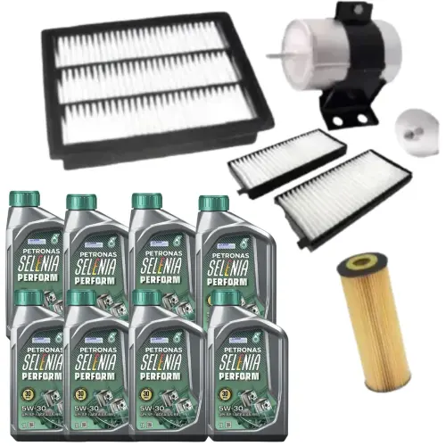 KIT FILTRO + 08 LT OLEO MOTOR SSANGYONG ACTYON SUV 2.3 GASOLINA JP000443 JP000551 JP000804 JP001490 JP002433